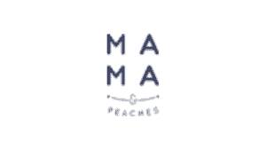 A logo with the word mama prancing on a dark background.