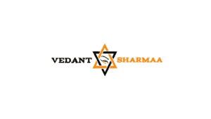 The logo for vedant s charma.